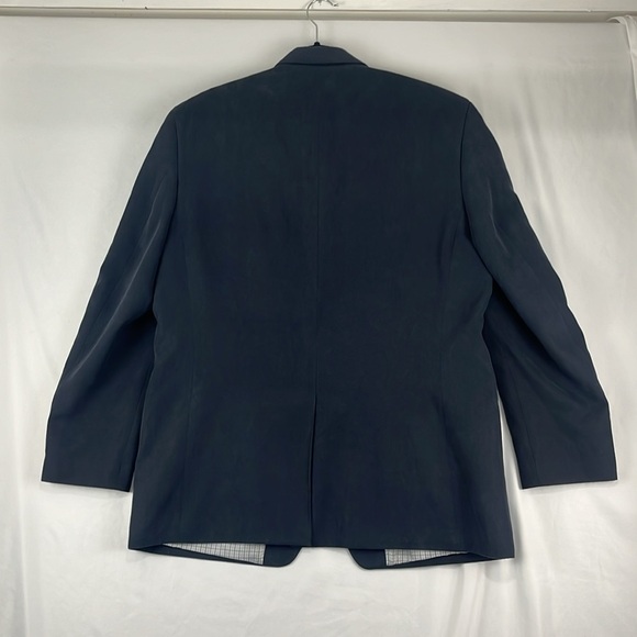 Ralph Lauren Blue Suede-Look Men's Two-Button Sport Coat - Picture 11 of 13